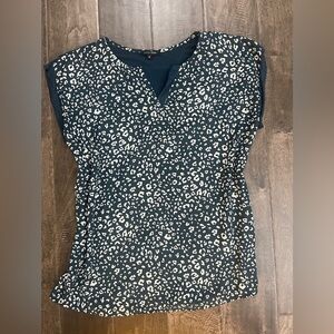 Papermoon Navy and White Animal Print Blouse